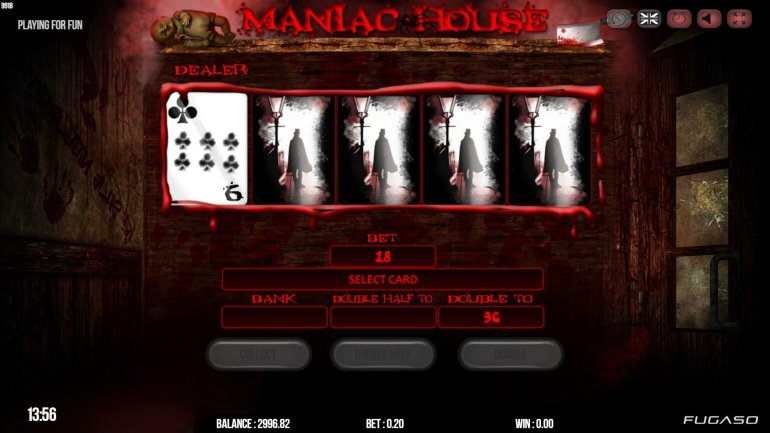 Скриншот бонусной игры слота игровой автомат Maniac House от Fugazo