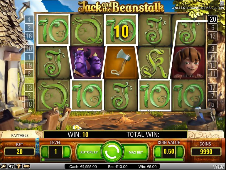 Игровой автомат Jack and the Beanstalk  «Джек и бобовое дерево»