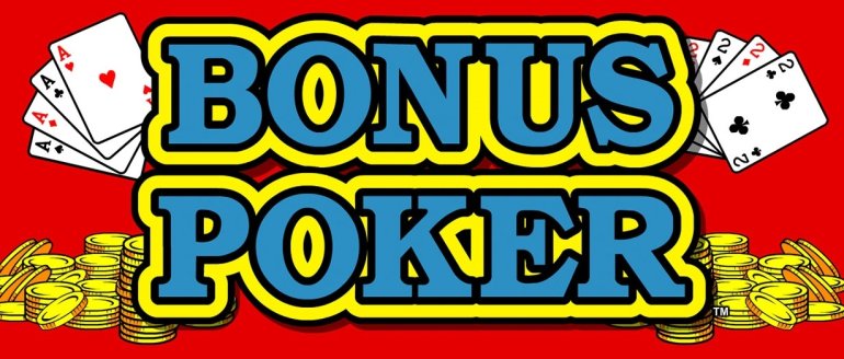 Изображение карт и надпись Bonus Poker