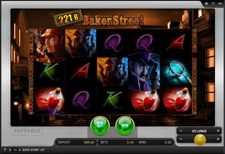 Видео покер 221B Baker Street демо-игра