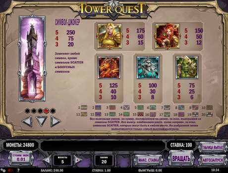 Tower quest квест башни игровой автомат бесплатно хитрые