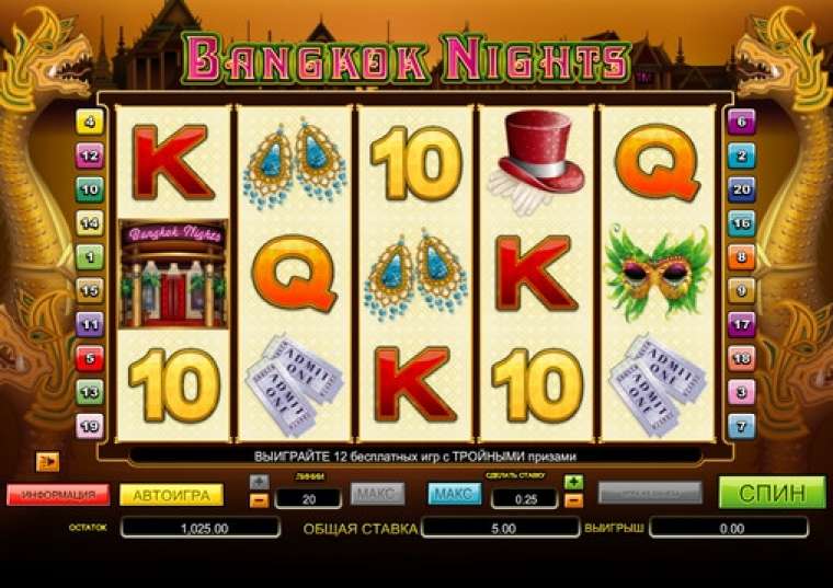 Видео покер Bangkok Nights демо-игра