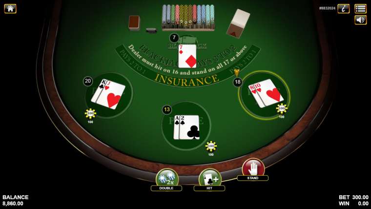 Видео покер Blackjack 3 Hand демо-игра