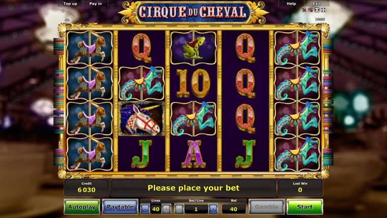 Видео покер Cirque du Cheval демо-игра