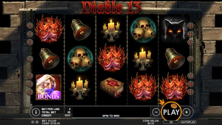 Видео покер Diablo 13 демо-игра