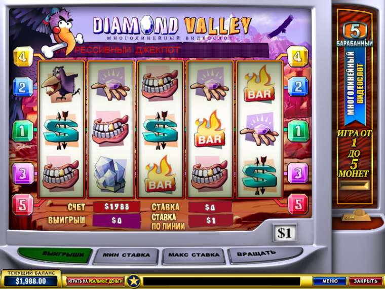 Видео покер Diamond Valley демо-игра