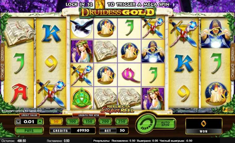 Видео покер Druidess Gold демо-игра