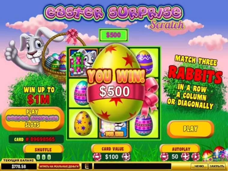 Видео покер Easter Surprise Scratch демо-игра