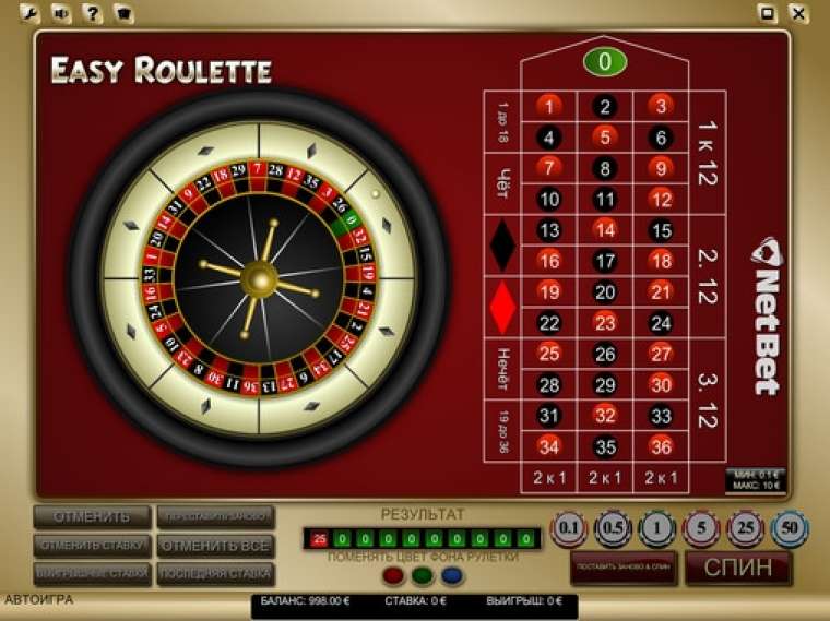 Видео покер Easy Roulette демо-игра
