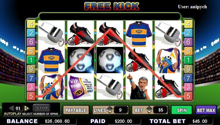 Видео покер Free Kick демо-игра