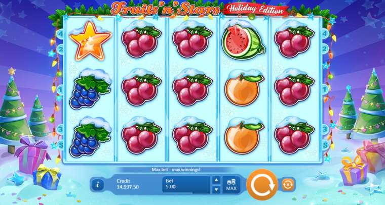 Видео покер Fruits ‘n’ Stars: Holiday Edition демо-игра