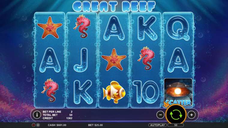 Видео покер Great Reef демо-игра