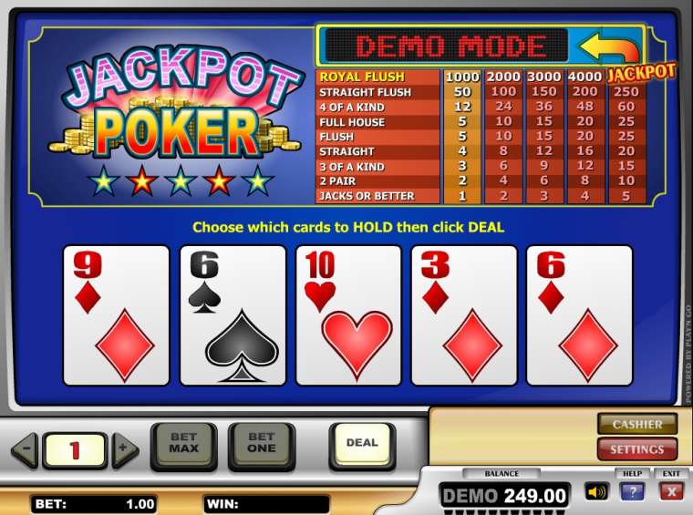 Видео покер Jackpot Poker демо-игра