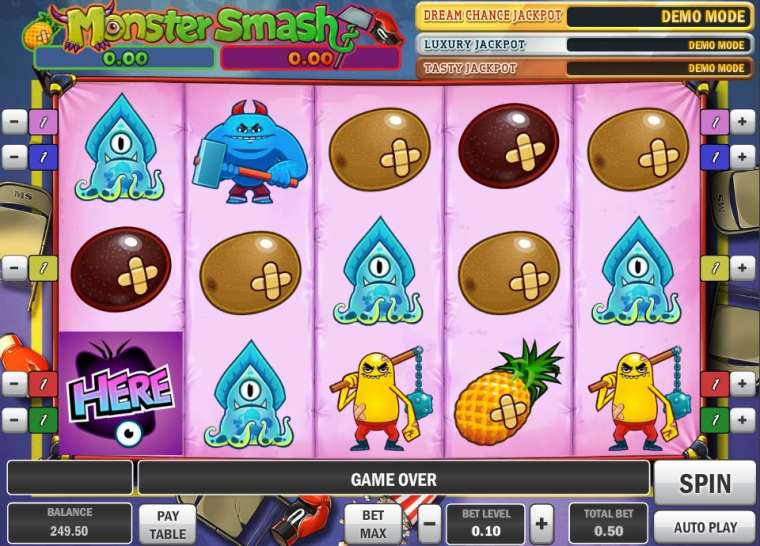 Видео покер Monster Smash демо-игра