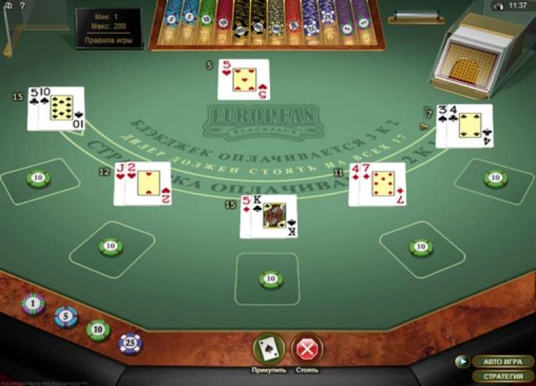 Видео покер Multi-hand European Blackjack Gold демо-игра
