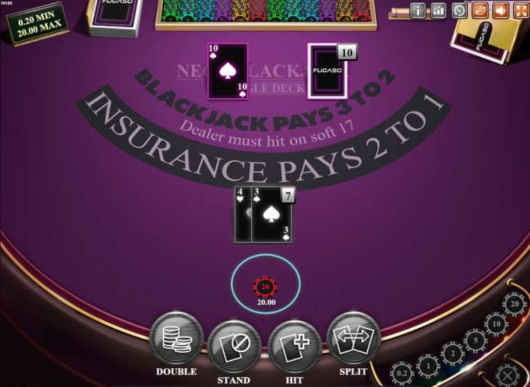 Видео покер Neon Blackjack демо-игра