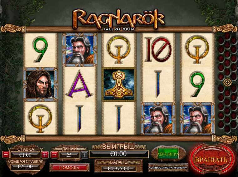 Видео покер Ragnarok: Fall of Odin демо-игра