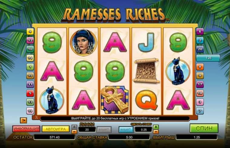 Видео покер Ramesses Riches демо-игра