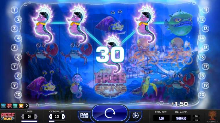 Видео покер Reef Run демо-игра