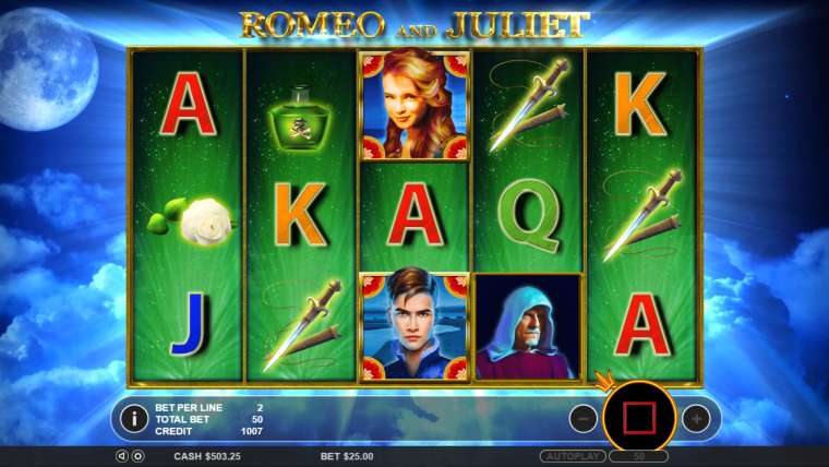 Видео покер Romeo and Juliet демо-игра