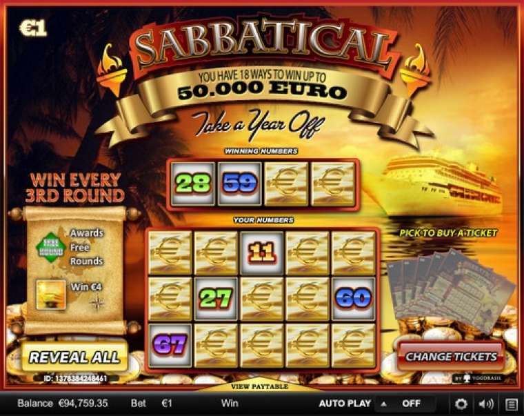 Видео покер Sabbatical демо-игра