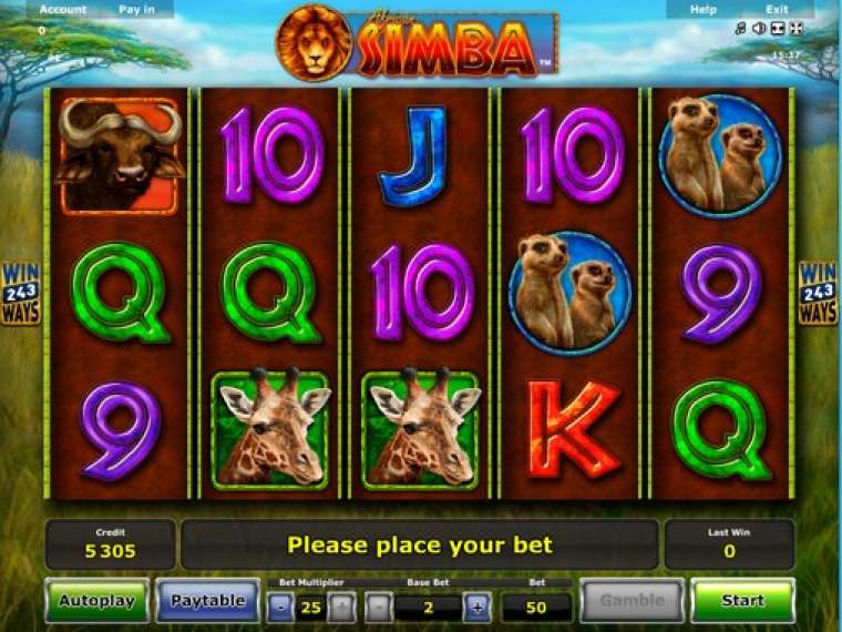 Видео покер Simba демо-игра