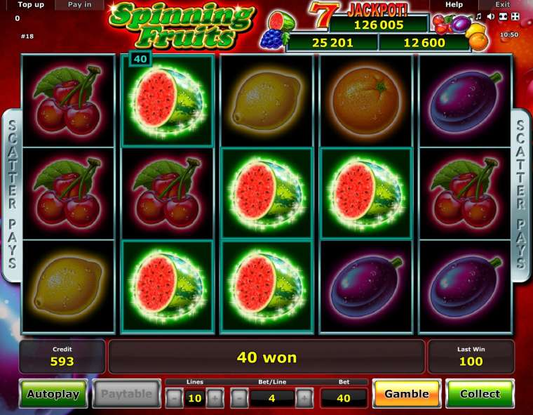 Видео покер Spinning Fruits демо-игра