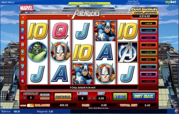 Видео покер The Avengers демо-игра