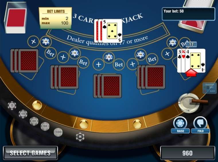 Видео покер Three Card Blackjack  демо-игра