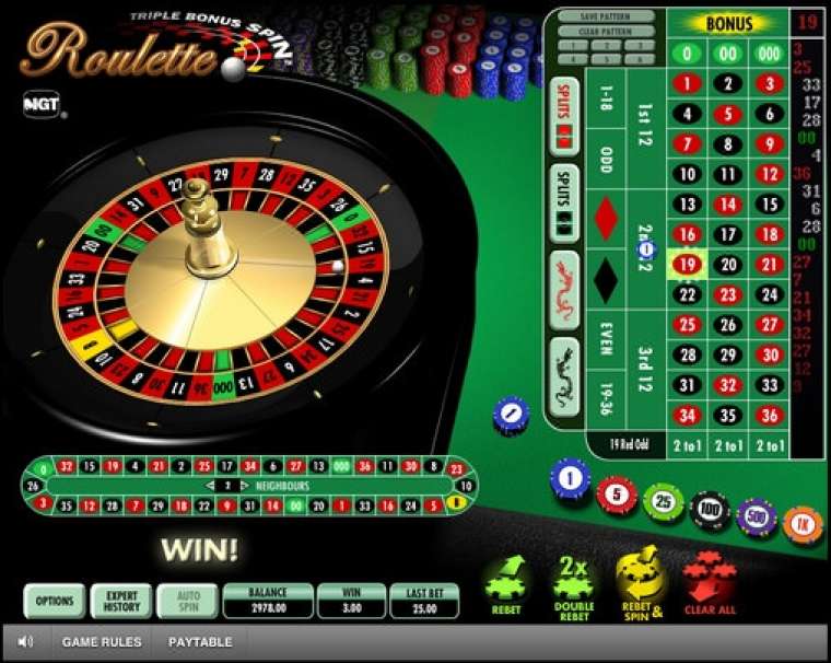 Видео покер Triple Bonus Spin Roulette демо-игра
