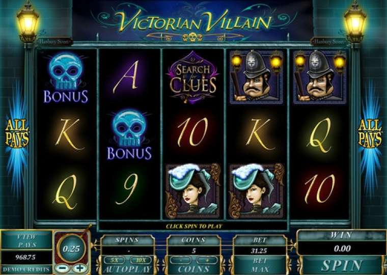 Видео покер Victorian Villain демо-игра