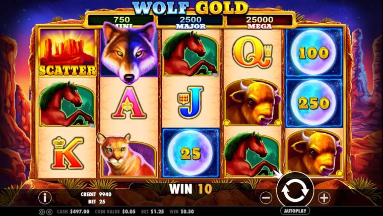 Видео покер Wolf Gold демо-игра