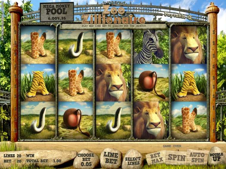 Видео покер Zoo Zillionaire демо-игра