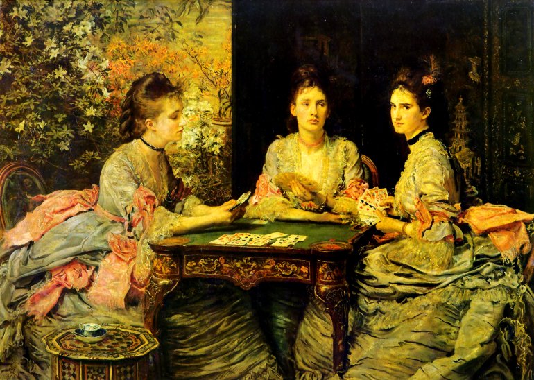 Двор королевы Виктории играет в покер