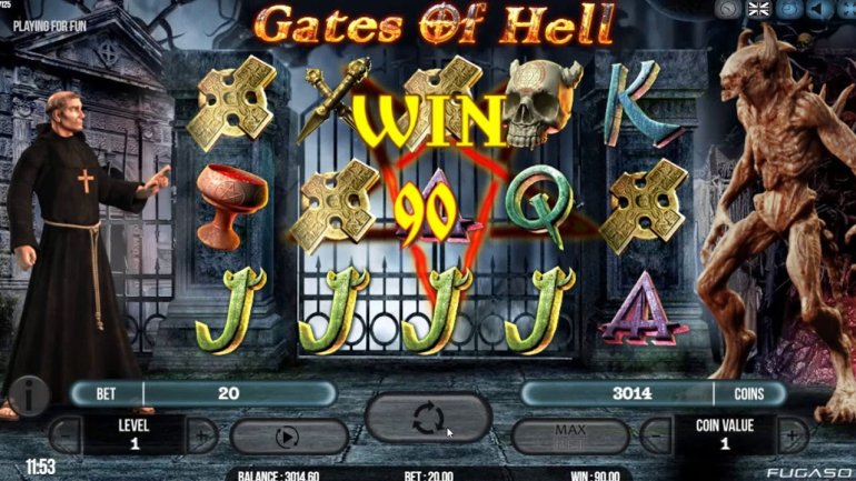 Скриншот линий игрового автомата Gates of Hell от Фугасо