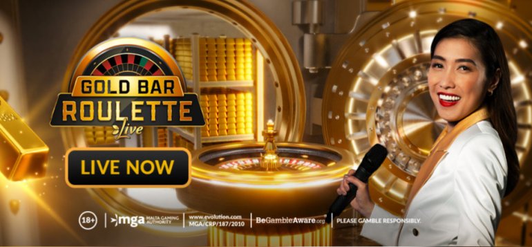 Evolution, Gold Bar Roulette, живые игры, онлайн казино